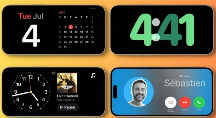 西区苹果手机维修分享iOS17横屏充电待机显示有什么好处 
