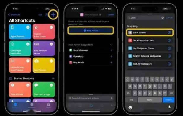 西区苹果14锁屏维修店分享iPhone14升级iOS16.4后如何创建锁屏快捷方式 